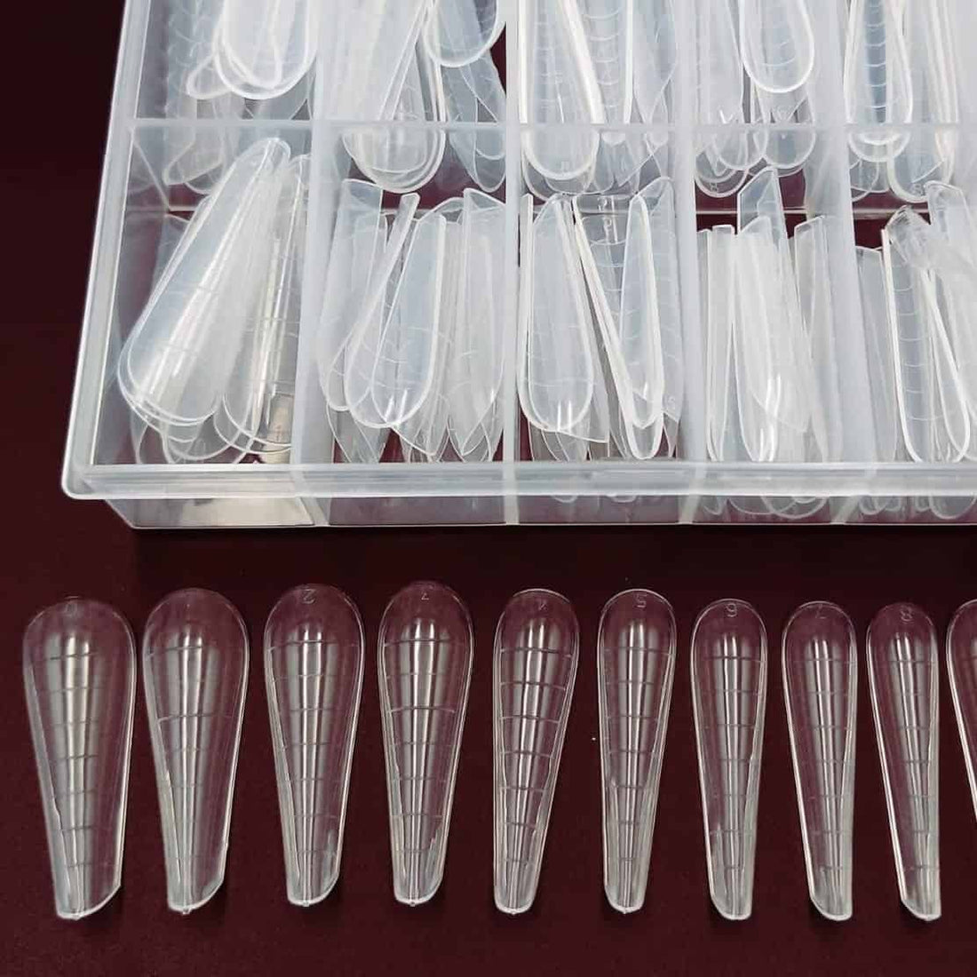 Dual system forms RUSSIAN ALMOND Upper forms for nail extension, 120 pcs, size 12