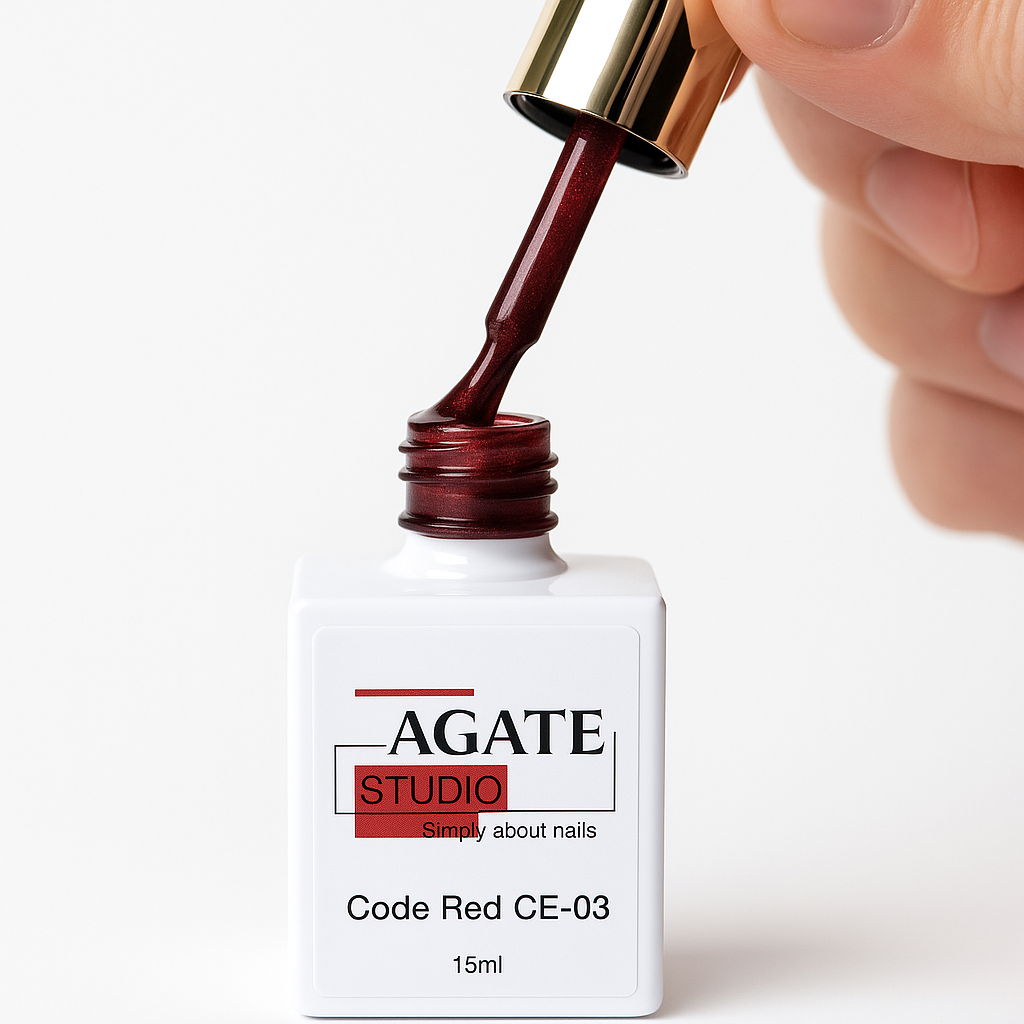 Gelinis lakas-Cat eye Code red CE-03, 15ml